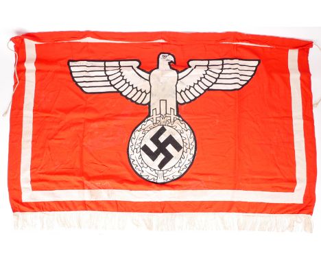 1933-1945 German Third Reich, State Service flag captured by American forces. German state service flag of two-piece one-side