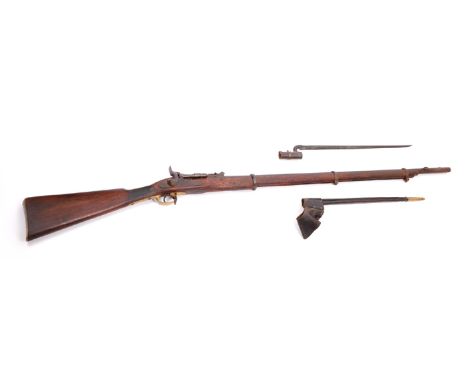 Late 19th century, Snider-Enfield rifle. A British Snider-Enfield breech loading rifle. With bayonet in scabbard. Rifle lengt