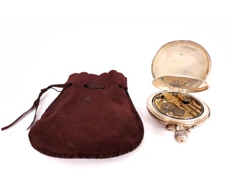 Late Victorian silver cased quarter repeating hunter pocket watch Silver cased key wind pocket watch. White enamel dial with 