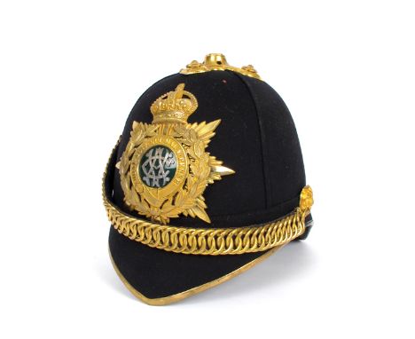 1914-1918 Army Veterinary Corps officer's blue cloth helmet. An 1878 pattern officer's home service Army Veterinary Corps hel
