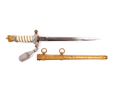 1939-1945 German Third Reich, Kriegsmarine Officer's dagger A Kriegsmarine officer's dagger by WKC (Weyersburg Kirschbaun & C