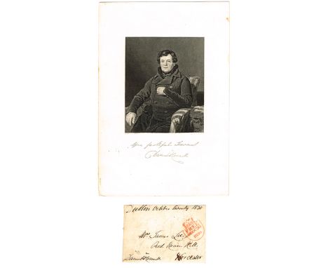 1830 (October 20) Daniel O'Connell signed Freepost wrapper. To Mrs James Lee, Red House, Kill from Daniel O'Connell, in Worce