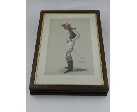 Three Victorian Vanity Fair spy prints, together with one Vanity Fair print signed Lib and one Lord  Leighton   