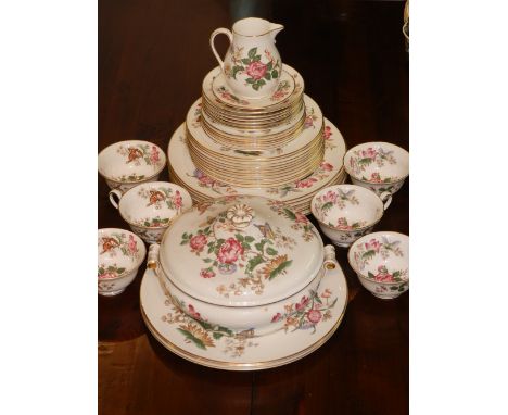 A Wedgwood 'Charnwood' bone china part tea/ dinner service, to include dinner plates (various sizes), tureen, tea cups and sa