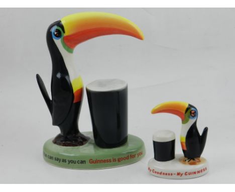 A Carltonware Guiness table lamp in the form of a toucan, together with a similar advertising example