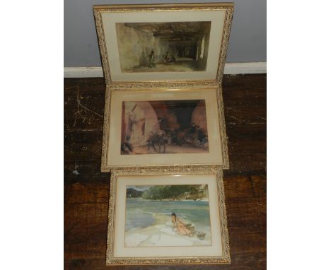 After William Russell Flint, three various prints. 