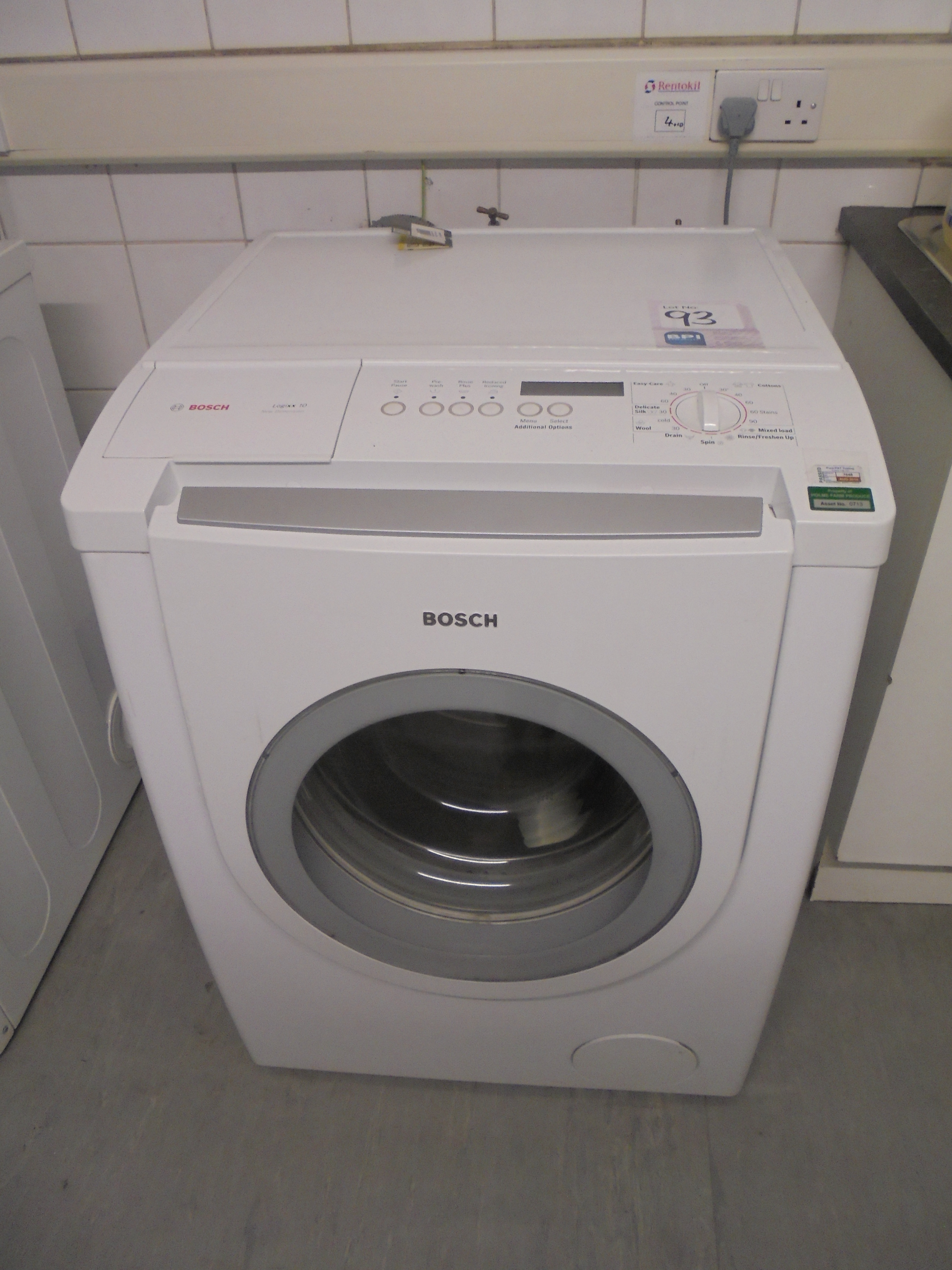 Bosch Logixx 10 Washing Machine Appraisal Serial No Location