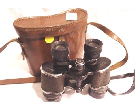 Delacroix of Paris 10 x 35 binoculars, with leather case. P&amp;P Group 1 (£14+VAT for the first lot and £1+VAT for subsequen