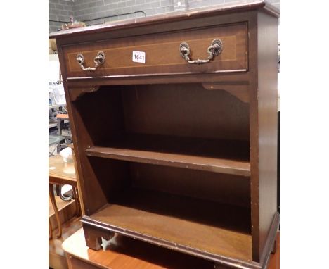 Small mahogany console table with single drawer and shelf, 60 x 25 x 70 cm H. Not available for in-house P&amp;P 