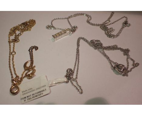 Three 925 silver pendant necklaces. P&amp;P Group 1 (£14+VAT for the first lot and £1+VAT for subsequent lots) 