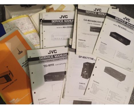 Audio visual service manuals to include JVC. P&amp;P Group 1 (£14+VAT for the first lot and £1+VAT for subsequent lots) 