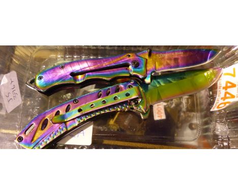 Two folding knives, W54 and W51, longest blade L: 70 mm. P&amp;P Group 2 (£18+VAT for the first lot and £3+VAT for subsequent