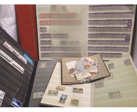 Two stock books of mixed world stamps and a quantity of loose stamps. P&amp;P Group 2 (£18+VAT for the first lot and £3+VAT f