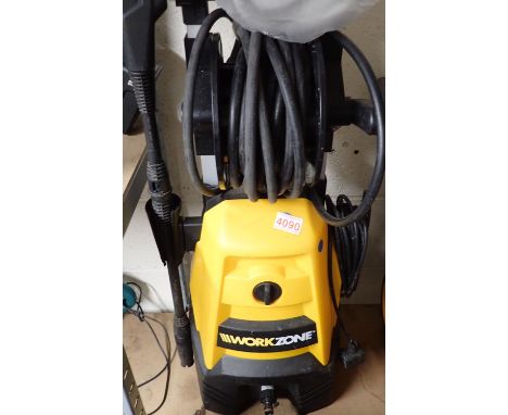 Work Zone pressure washer with lance. All electrical items in this lot have been PAT tested for safety and have passed. This 