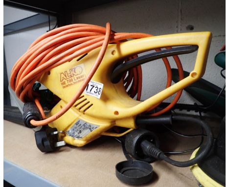 AL-KO HE700 laser electric hedge trimmer, with power lead. All electrical items in this lot have been PAT tested for safety a