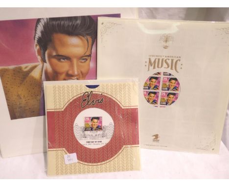 Elvis Presley first day covers and stamps. P&amp;P Group 1 (£14+VAT for the first lot and £1+VAT for subsequent lots) 