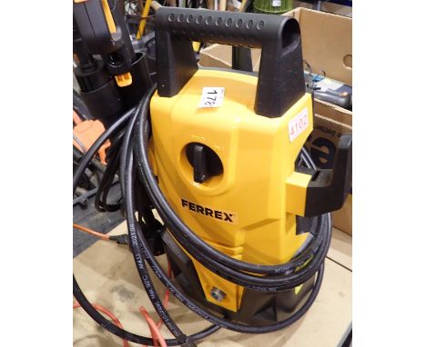 Ferrex pressure washer with lance. All electrical items in this lot have been PAT tested for safety and have passed. This doe