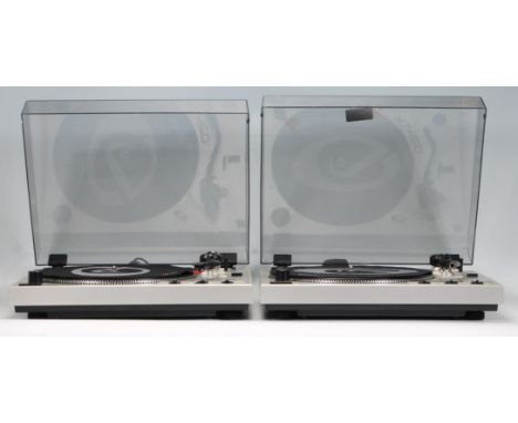 Hi-Fi - A matching pair of record player turntables / DJ record decks by Gemini. Model XL-120 both are finished in a chrome t