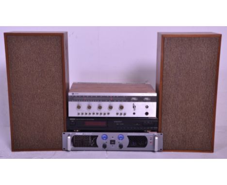Hi-Fi - A group of stacking system music players to include a Denon Precision Audio Component / AM-FM Stereo Tuner TU-260L, L