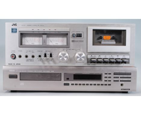 Hi-Fi - Two stacking system music players to include a Yamaha Natural Sound Compact Disc Player CDX-530E RS and a JVC KD-10 S