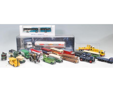 A collection of approx 20x assorted scale diecast models tom include mostly 1/76 00 gauge model railway train set scale dieca