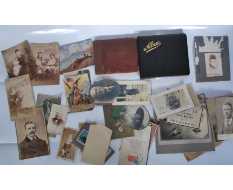 An interesting collection of assorted ephemera, to include; a good WWI First World War period autograph book - filled with ma