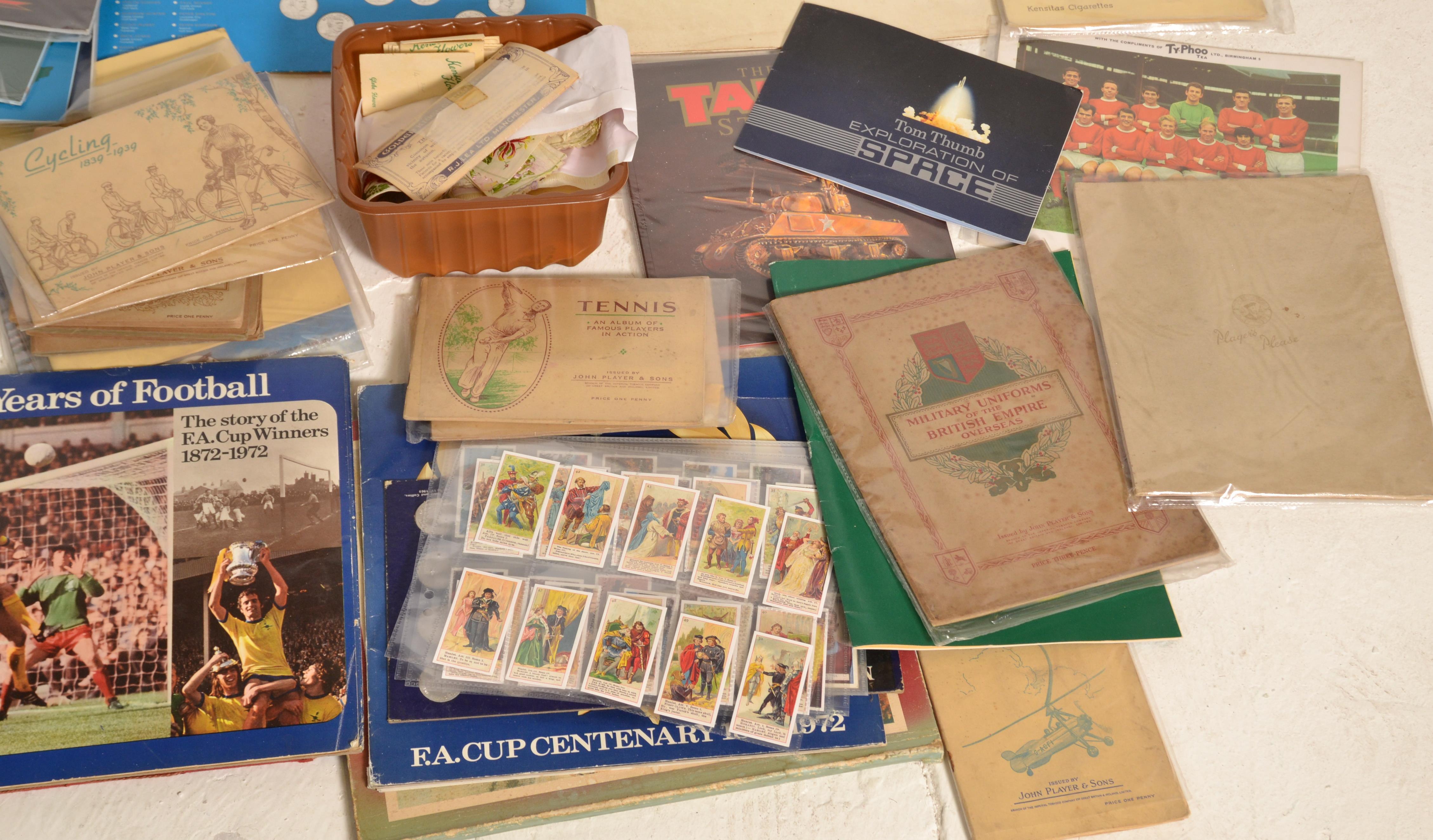 A collection of vintage cigarette trade cards in full and part sets