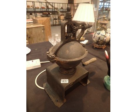 Cast iron French coffee grinder H: 45 cm