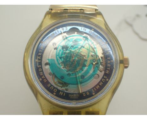 Vintage Swatch wristwatch on expanding strap CONDITION REPORT: This item is working at lotting.