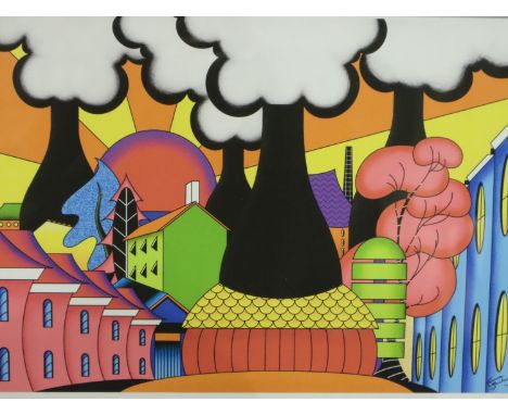 Lorna Bailey (20th century); colour lithograph print, 29 x 20 cm. P&amp;P Group 3 (£25+VAT for the first lot and £5+VAT for s