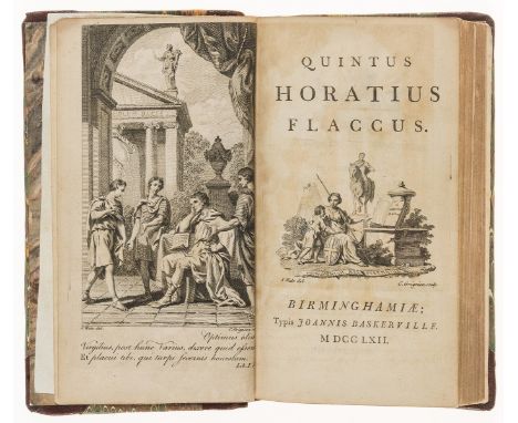 NO RESERVE Horatius Flaccus (Quintus) [Opera], engraved frontispiece, title-vignette and coat-of-arms at head of dedication, 