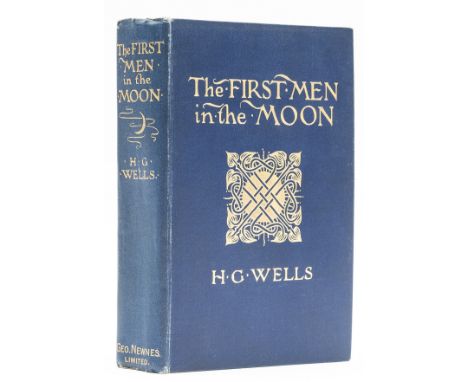 Wells  (H.G.) The First Men in the Moon, first English edition, frontispiece and 11 plates, light spotting to half-title, ver