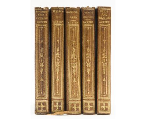 Austen (Jane) The Works, 5 vol., frontispieces, some light offsetting, publisher's original limp morocco, gilt, some fading a