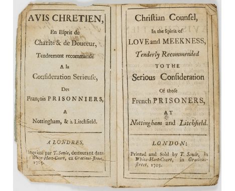 Quakerism for French prisoners.- Ashby (Richard) Christian counsel, in the spirit of love and meekness tenderly recommended t