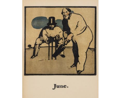 Nicholson (William).- Kipling (Rudyard) An Almanac of Twelve Sports, colour device on title, 12 colour plates by Nicholson, p