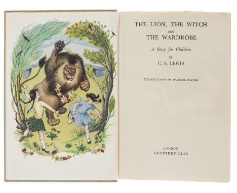 Lewis (C.S.) The Lion, the Witch and the Wardrobe, first edition, colour frontispiece and illustrations by Pauline Baynes, pr