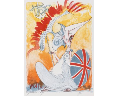 Scarfe (Gerald) Gerald Scarfe, first edition signed with limited edition lithograph, additional presentation inscriptions fro