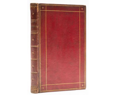Lucretius Carus (Titus) De rerum natura libri sex, light foxing at beginning and end, attractive contemporary red straight-gr