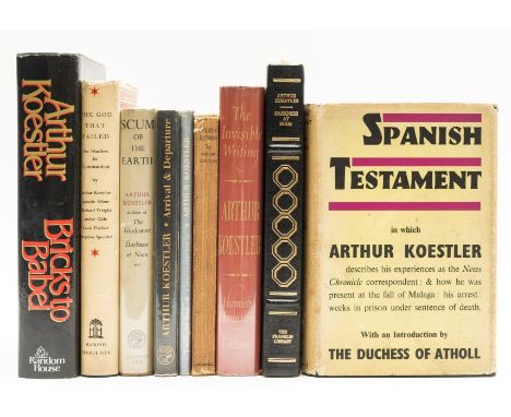 Koestler (Arthur) Spanish Testament, first edition, light scattered foxing, original cloth, dust-jacket, light browning to sp