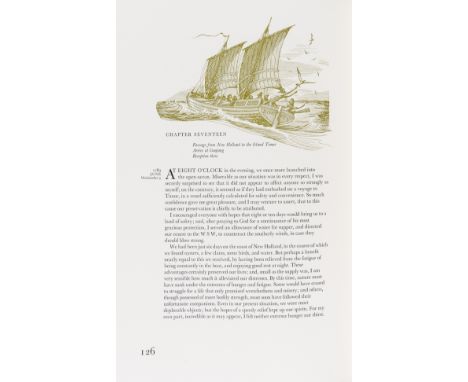 Limited Editions Club.- Bligh (William) A Voyage to the South Seas, colour plates and illustrations in green and brown by Geo