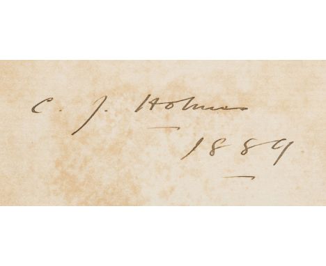 NO RESERVE Pater (Walter) Marius the Epicurean, 2 vol., second edition, C.J.Holmes's copy with his ink signature dated 1889 t