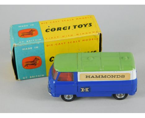 A Corgi Toys ¾ tonne chassis van, with Hammonds decals, boxed and marked in pen model 462