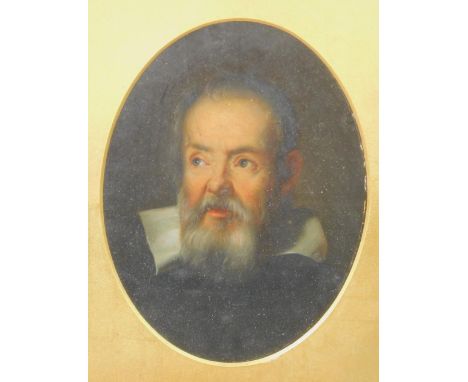 19thC School. Portrait of a gentleman, quarter profile, oil on canvas, 25cm x 19cm.