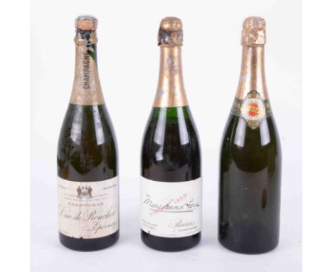 3 bottles of Vintage Champagne, 1. Marchand Freres 1959, Riems Extra Dry, low neck, Missing neck label, 2. Marchand Freres 19