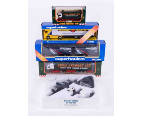 Small collection of models collection including Corgi Super haulers, Corgi Eddie Stobart etc.