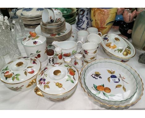 A Royal Worcester Evesham part dinner and tea service, 36 pieces approx. 