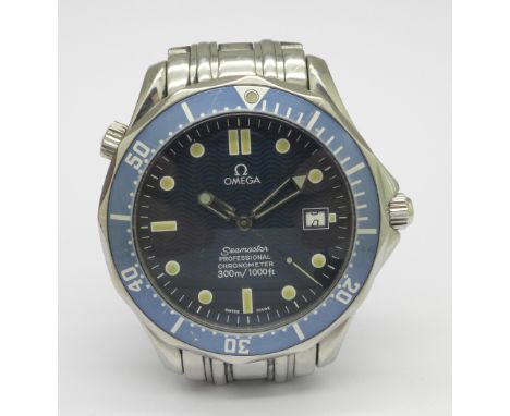 An Omega Seamaster Professional Chronometer wristwatch, with an Omega wristwatch box