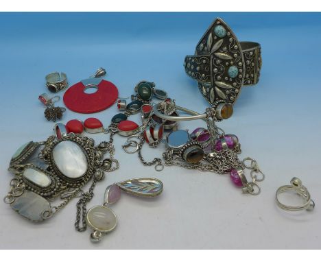 Jewellery including a large bangle