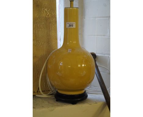 A contemporary Chinese blanc de chine table lamp (sold electrically untested).