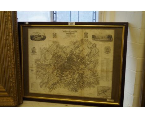 A Vintage map of Manchester and its environs.